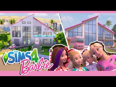 [The Sims 4] สร้างบ้านบาร์บี้ Barbie Dreamhouse Adventures | No CC (speed build)