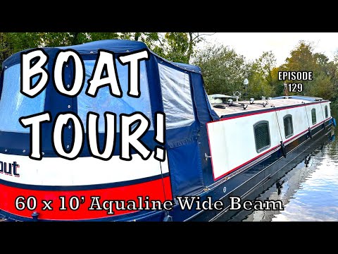 Boat Tour! Inside an Aqualine Canterbury Wide Beam | 129