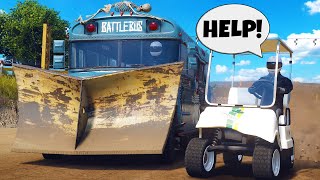 Surviving Battle Buses in a Golf Cart is Pure PAIN