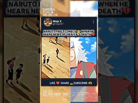 SADDEST MOMENT 🥺MASTER JIRAIYA'S DEATH NEWS 💔 NARUTO 🥀