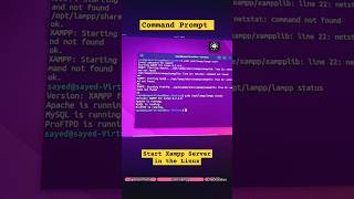 How to Start Xampp Server in Ubuntu / Kali or Other Linux Distros using Command Prompt / Terminal