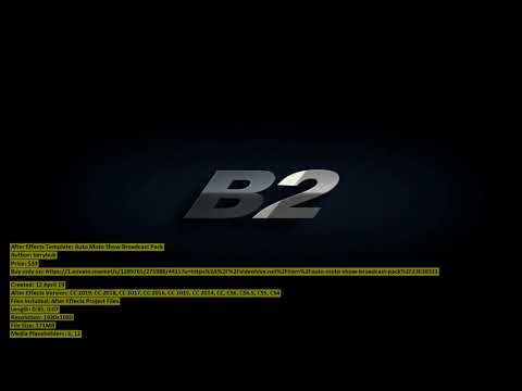 Auto Moto Show Broadcast Pack | After Effects Template | VideoHive 23638321