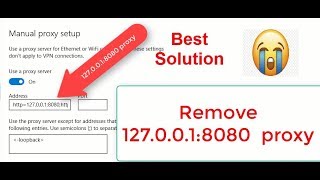 How to fix proxy  127.0.0.1:8080 setting window |proxy setting| | proxy Issue| | proxy  Virus|Solved