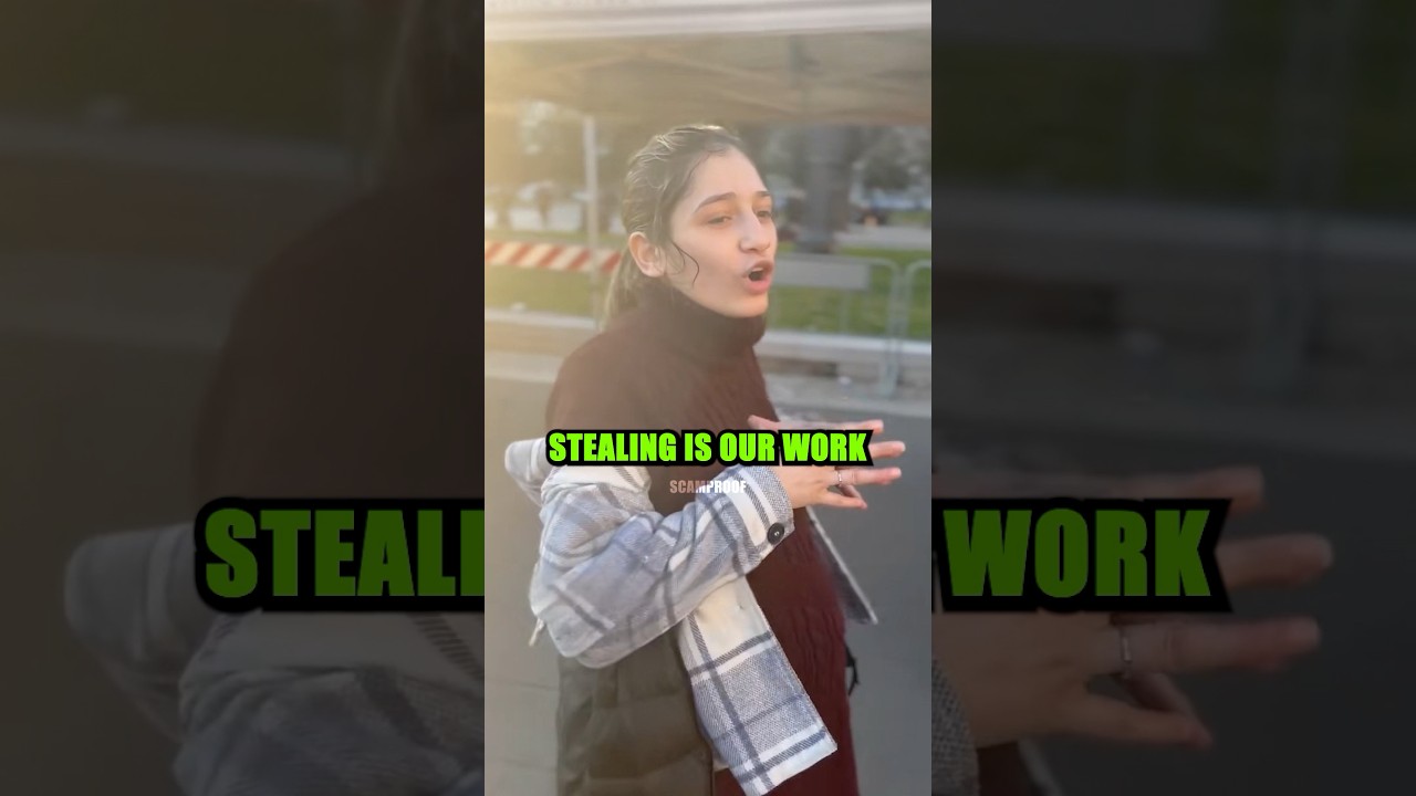 뻔뻔한 소매치기가 잡혀 폭로되다