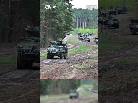 U.S. Stryker Vehicles Convoy Supports Saber Strike 24 in Poland