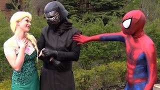 Spider-Man and Frozen Elsa BREAK UP! Real Life Superhero Movie - theSeanWardShow