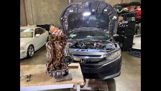 2016-2019 HONDA CIVIC TIMING CHAIN, TIMING MARKS FOR THE 2.0, K20C2 MOTOR.