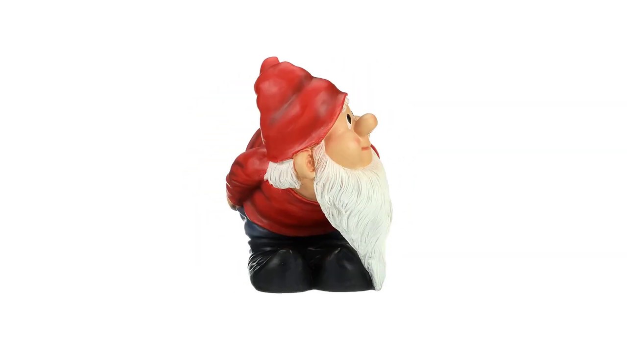Loonie Moonie Bare Buttocks Garden Gnome Statue: Large Video