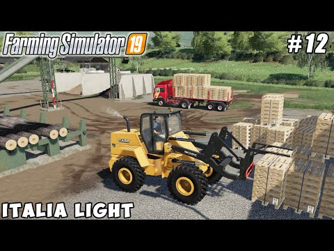 Big money from sale of pallet boards and empty pallets | Forestry on Italia | FS 19 | Timelapse #12