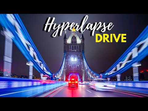 HYPERLAPSE drive in CENTRAL LONDON at night / 4K