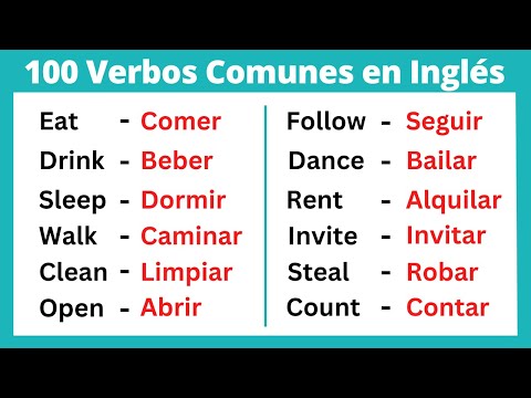 Los 100 Verbos más Comunes en Inglés