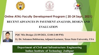 ATAL FDP - Lecture 05 - Pavement Quality Concrete (PQC) Mix Design