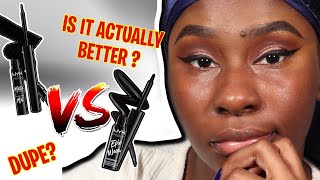 NYX MATTE BLACK LINER VS NYX EPIC WEAR | IS IT ACTUALLY BETTER? | OKAY CONNIE