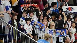 2024.11.23 #プレミア12 日本対台湾戦東京ドームメインモニターに映って全開パフォーマンスをする台湾チア#12強 　#台湾チア　#林襄