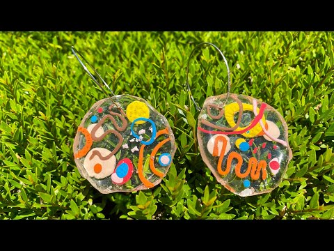 Polymer Clay Earrings Design Idea. No baking required.