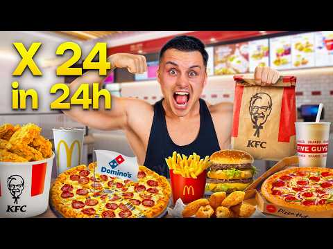 Eat at 24 FAST FOOD CHAINS in 24H (in Germany)