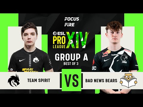 Team Spirit vs Bad News Bears | ESL Pro League Season 14 - Group A | Inferno