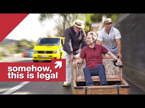 Downhill, on a couch, on public roads.