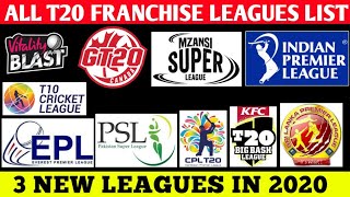 LIST OF ALL THE T20 FRANCHISE LEAGUES OF THE WORLD | IPL 2023