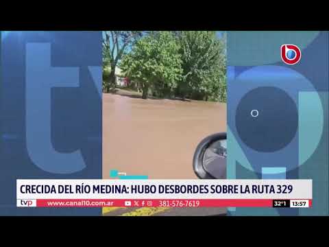 Crecida del río Medina provoca el corte total de la Ruta 65 en el sur tucumano
