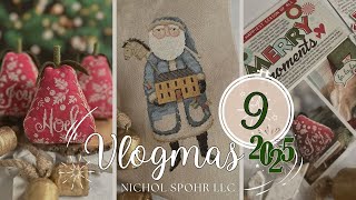 I JUST Completed My Cross Stitch Pears on Vlogmas Day 9!
