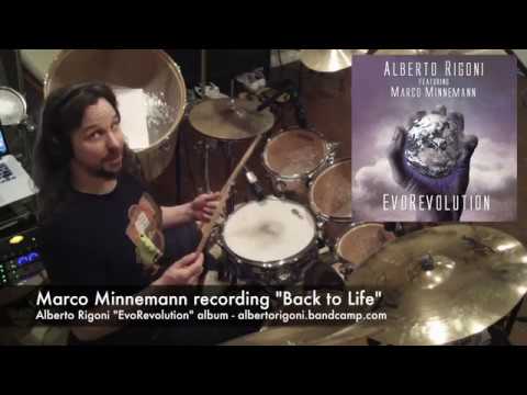 Marco Minnemann recording drums on "Back to Life" (Alberto Rigoni's "EvoRevolution" album)