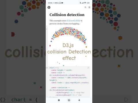 Collision Detection Effect with D3.js  #d3 #javascript #webdevelopment  #shorts