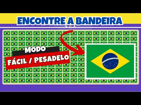 Encontre a Bandeira Diferente - Atenção Visual