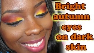 Bright Autumn makeup tutorial on DARK SKIN│Tamekans