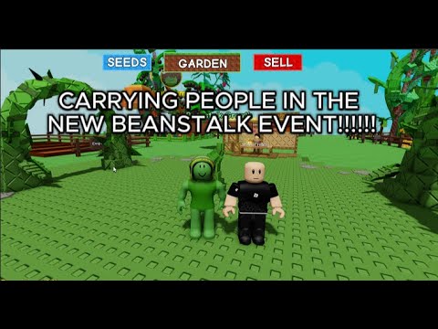 carrying people in the new beanstalk event (grow a garden)