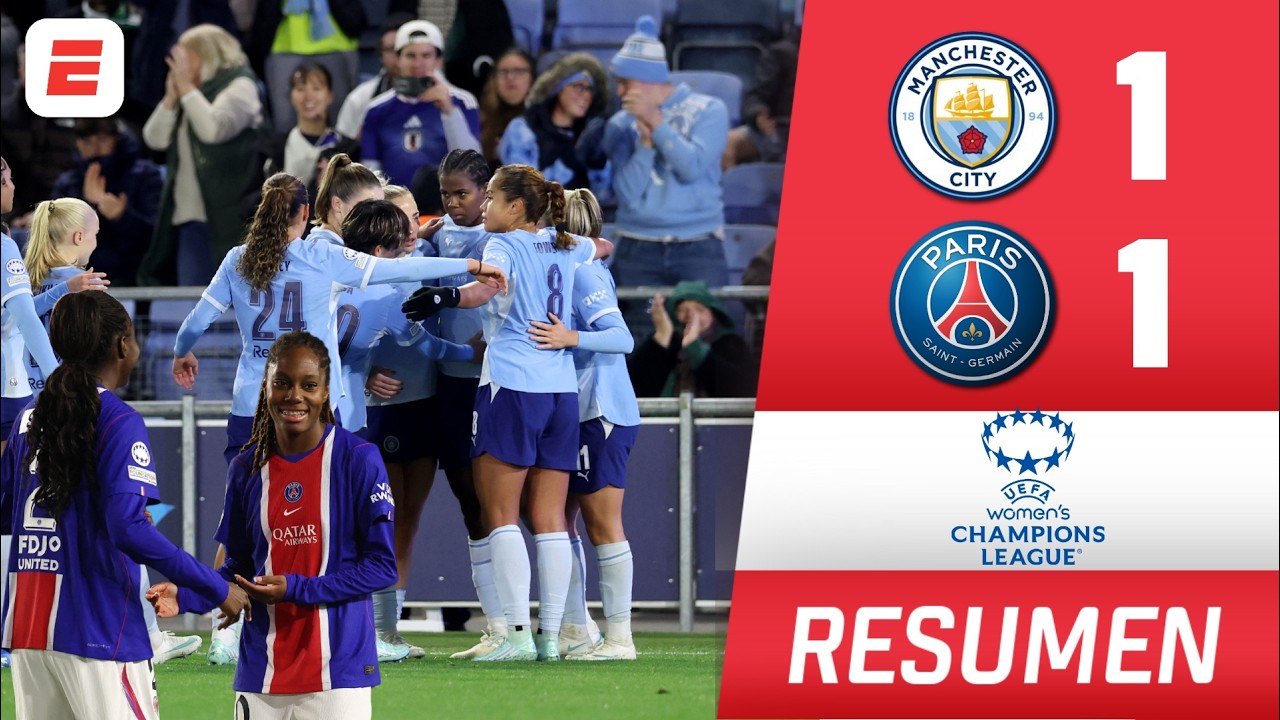 PSG RESCATÓ un EMPATE AGÓNICO ante MANCHESTER CITY con gol de Elimbi | Women’s Champions League