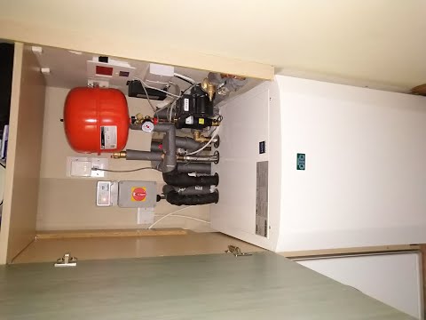Post-installation view of Heat Pump at Westbarn