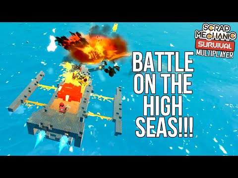 BATTLESHIPS CHALLENGE!! | Scrap Mechanic Survival Multiplayer Monday