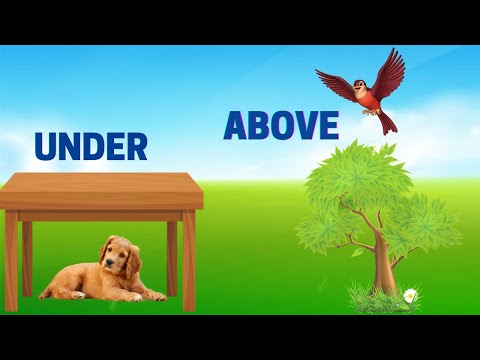 USES of Under and Above for kids | Learning English for Kids | Prepositions in English grammar