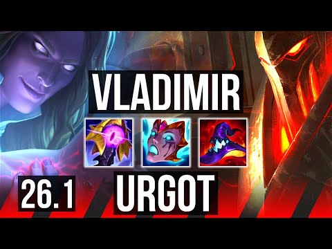 VLADIMIR vs URGOT (TOP) | EUW Diamond | 26.1