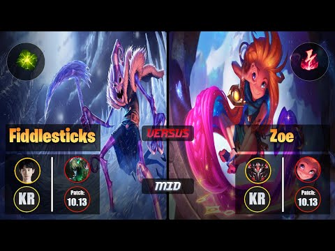 Doinb FIDDLESTICKS (Mid) [Aftershock] VS ZOE - Grandmaster KR Patch 10.13