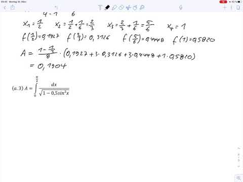 Übungsblatt3 Aufgabe a3 - Numerische Integration mit der Newton Cotes Formel