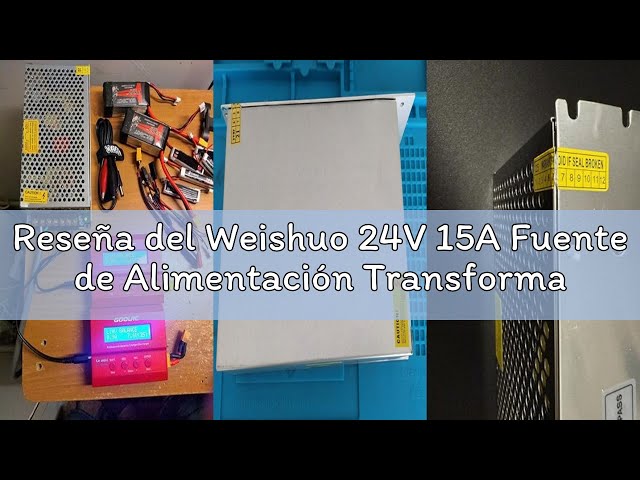 Vídeo relacionado con 24V 15A Fuente de Alimentación Transformador Interruptor AC 110V / 220V a DC 24V 15A 360W Regulada Universal Transformador de Potencia para Tiras de LED, Industrial