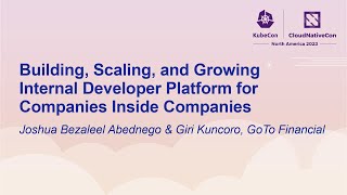 Building Internal Developer Platform