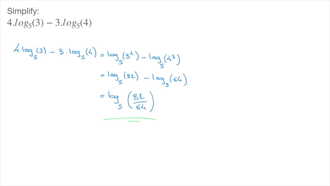 Logarithms - Simplifying Expressions with Logarithms - Examples - Tutorial 9
