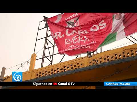 Video: Ayuntamiento de Chimalhuacán ordena retirar propaganda de la oposición