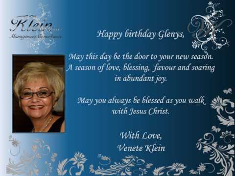 Happy Birthday Glenys