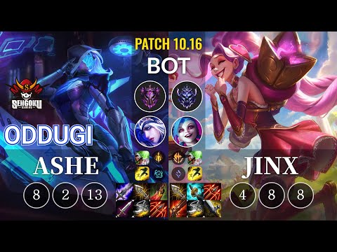 SG OdduGi Ashe vs Jinx Bot - KR Patch 10.16