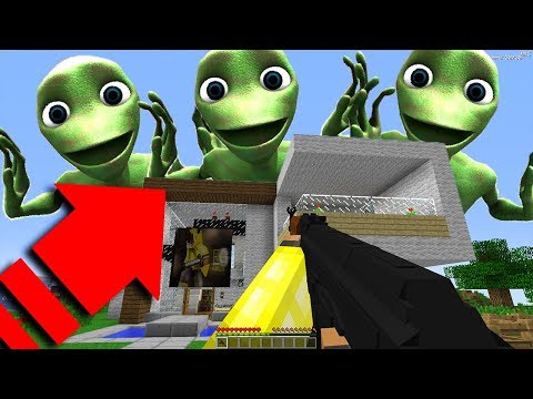 DEV YEŞİL UZAYLI EVİME SALDIRDI! 😱 - Minecraft