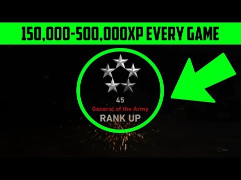 500,000XP EVERY game! WW2 zombies BEST XP method How To RANK up FAST in COD WWII zombies WW2 XP