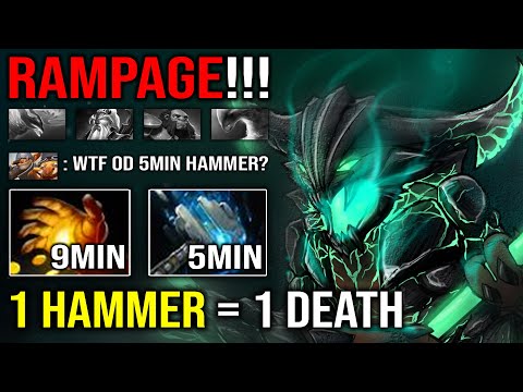 WTF 9Min Midas + Hammer OD Crazy Rampage 2 Hits Delete with Pure Arcane DPS Hit Like a Truck Dota 2