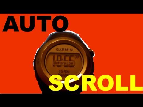 Garmin Forerunner 405 / 410 - Changing Data Fields - Autoscroll