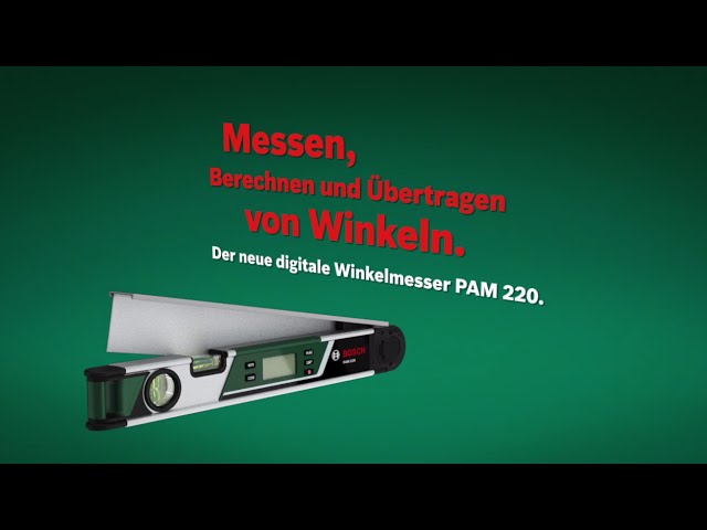 Video teaser for Bosch stellt vor: Winkelmesser PAM 220