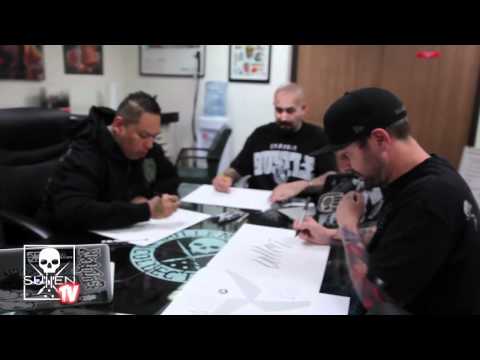 Boog Star and Big Sleeps drawing at Sullen Headquarters