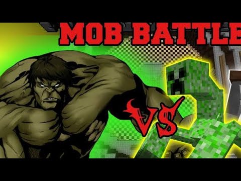 hulk vs mutant creeper in minecraft  #1v1